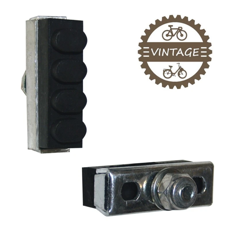 2x PATINS DE FREIN COURSE "4 Points" 35mm VELO CYCLE VINTAGE TYPE MAFAC WEINMANN