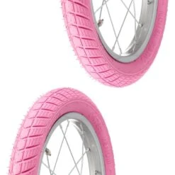 2x Pneu Rose 16 X 2.00" (50-305) Lisse ORTEM VENOM Vélo Enfant Junior Mixte Route Chemin