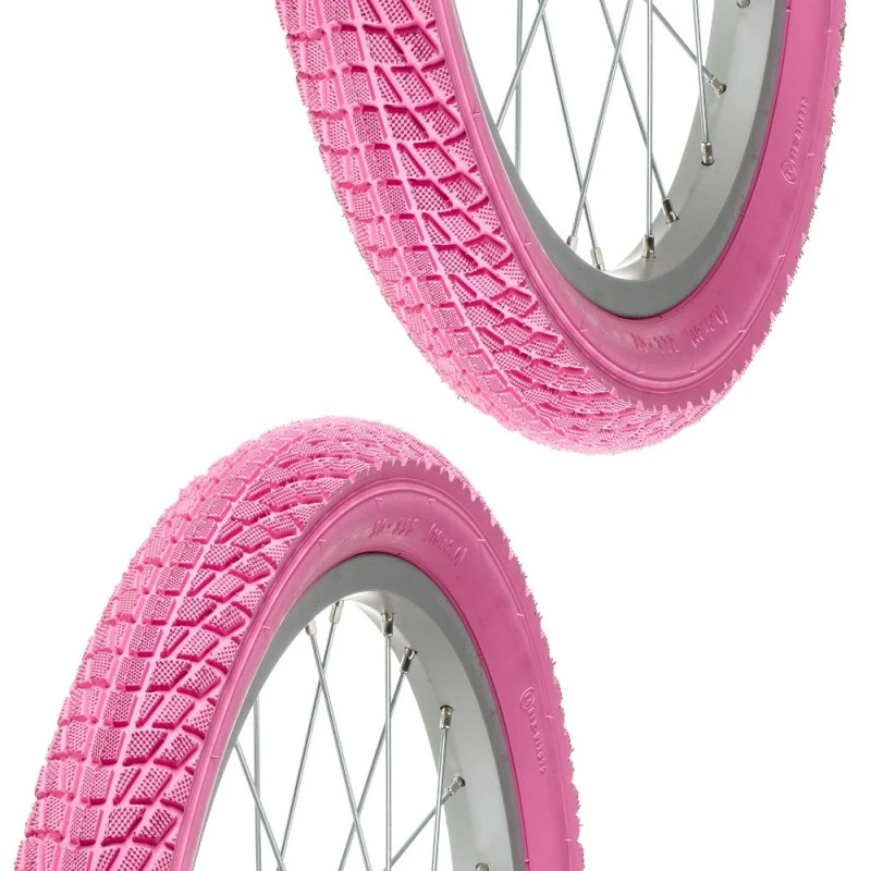 2x Pneu Rose 18 X 2.00" (50-355) Slick ORTEM Vélo Enfant Junior Mixte Route Chemin 3 2x Pneu Rose 18 X 2.00" (50-355) Slick ORTEM Vélo Enfant Junior Mixte Route Chemin