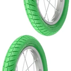 2x Pneu Vert 14 X 2.00" (50-254) Lisse ORTEM VENOM Vélo Enfant Junior Mixte Route Chemin