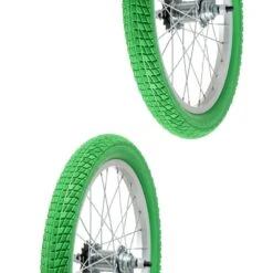 2x Pneu Vert 18 X 2.00" (50-355) Slick ORTEM Vélo Enfant Junior Mixte Route Chemin