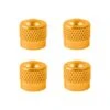 4x CAPUCHON DE VALVE SCHRADER ALUMINIUM JAUNE OR ANTI-POUSSIERE ROUE JANTE -Pieces Velo Expert Magasin 4x capuchon de valve schrader aluminium jaune or anti poussiere roue jante