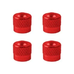 4x CAPUCHON DE VALVE SCHRADER ALUMINIUM ROUGE ANTI-POUSSIERE ROUE JANTE
