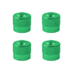 4x CAPUCHON DE VALVE SCHRADER ALUMINIUM VERT ANTI-POUSSIERE ROUE JANTE