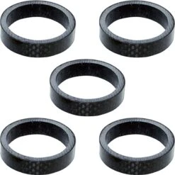 5x Entretoise Direction Potence Velo 1 1/8" 28.6mm Carbone Cale Ergonomique 5mm Guidon Vtt Route Ville