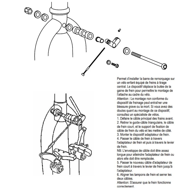 ADAPTATEUR DE FREIN CANTILEVER POUR BARRE DE TRACTION TRAILGATOR VELO CYCLE ENFANT ETRIER TIRAGE CENTRAL 4 ADAPTATEUR DE FREIN CANTILEVER POUR BARRE DE TRACTION TRAILGATOR VELO CYCLE ENFANT ETRIER TIRAGE CENTRAL – Image 2