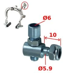 BARILLET DE REGLAGE FREIN M6 D2.6MM D6MM BUTEE VIS ECROU VELO VILLE VINTAGE