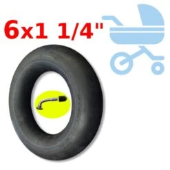 Chambre à Air 6" VALVE SCHRADER COUDÉE 90°