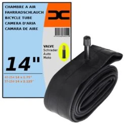 CHAMBRE A AIR VELO 14 X 1,75-2,125" (47/57-254) VALVE SCHRADER 35MM VTT ROUTE