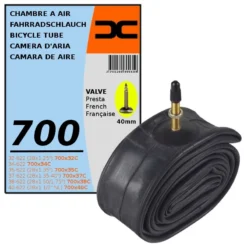 CHAMBRE A AIR VELO 700x32C 40C (32/40-622) VALVE PRESTA 40MM VTC ROUTE VILLE