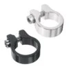 COLLIER SERRAGE TIGE DE SELLE ATTACHE ARGENT NOIR Ø28.6 Ø31.8 Ø34.9MM VELO CYCLE -Pieces Velo Expert Magasin collier serrage tige de selle attache argent noir o286 o318 o349mm velo cycle