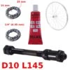 KIT AXE DE ROUE ARRIERE Ø 10mm Lg. 145mm GRAISSE ROULEMENT -Pieces Velo Expert Magasin kit axe de roue arriere o 10mm lg 145mm graisse roulement