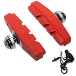 Patins De Frein FIXIE BMX 50mm Rouge (paire)