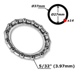 Roulement Cage à Billes 27mm 37mm 14 Billes 5/32" Direction Vélo Cycle Ville Route Vtt -Pieces Velo Expert Magasin roulement cage a billes 27mm 37mm 14 billes 532 direction velo cycle ville route vtt 2