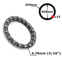 Roulement Cage à Billes 28mm 38mm 15 Billes 3/16" Direction Vélo Bmx Cycle Ville Route Vtt -Pieces Velo Expert Magasin roulement cage a billes 28mm 38mm 15 billes 316 direction velo bmx cycle ville route vtt 2