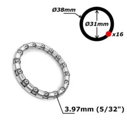 Roulement Cage à Billes 31mm 38mm 16 Billes 5/32" Direction 1" Type Shimano Vélo Cycle Ville Route Vtt -Pieces Velo Expert Magasin roulement cage a billes 31mm 38mm 16 billes 532 direction 1 type shimano velo cycle ville route vtt 2